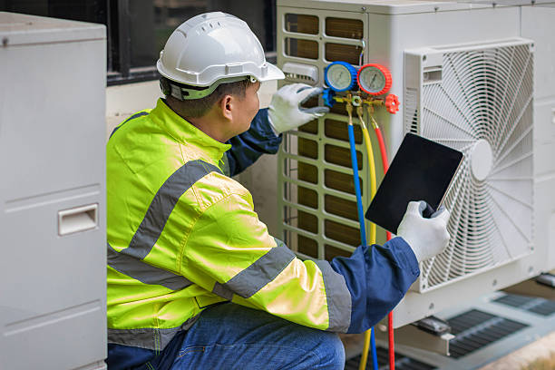 Professional Hvac technician working in Newark, NY